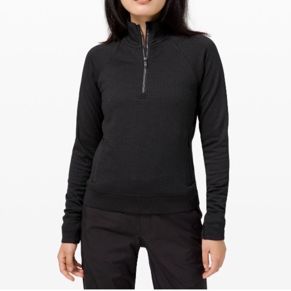 Lululemon Engineered Warmth Half-Zip *Online Only Black/Black Size 4